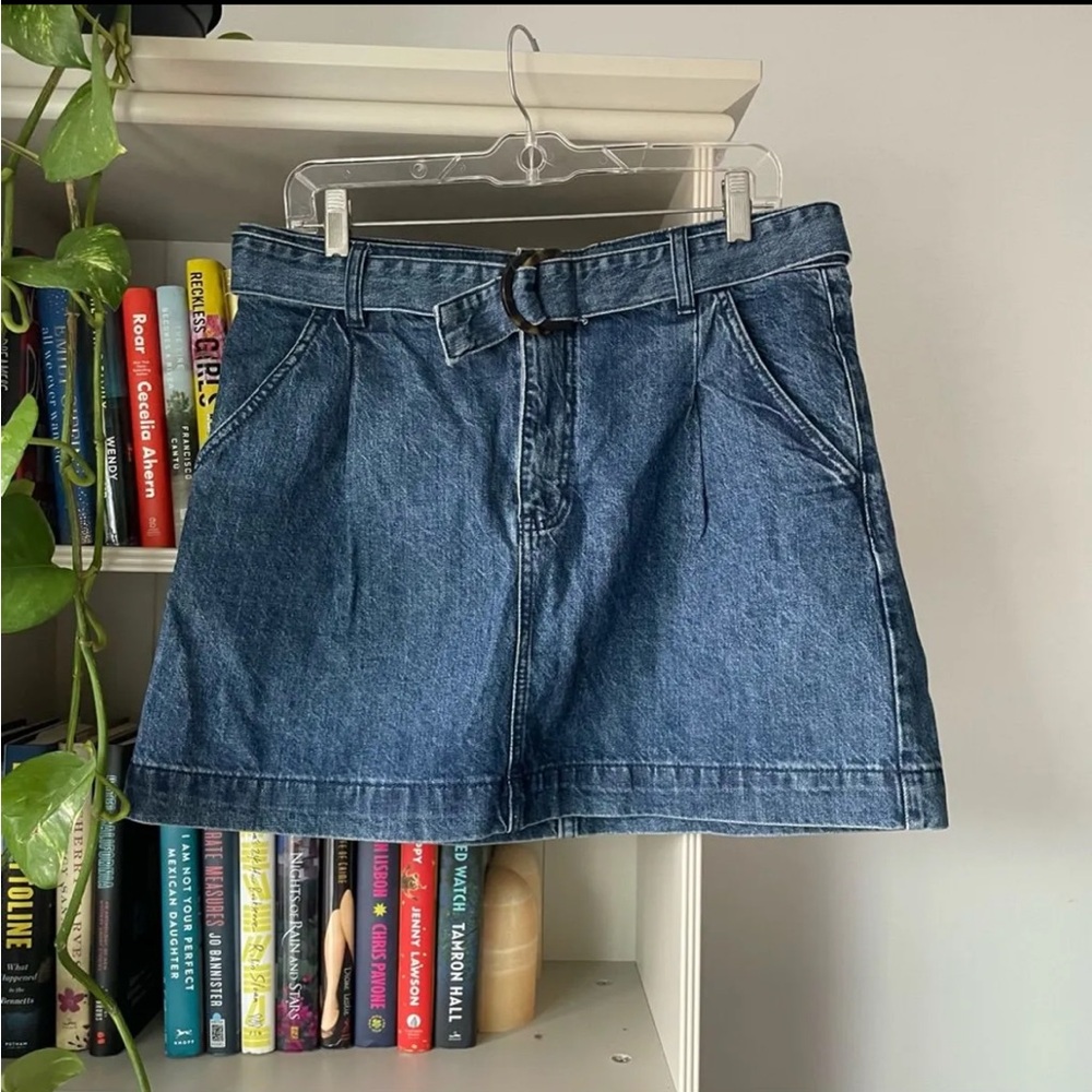We The Free Blue Denim Skirt